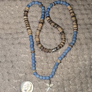 3/$15 Blue and Brown Beaded Necklace